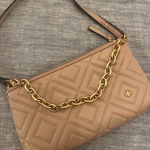 Tory Burch crossbody leather blush pink with dustbag - like new